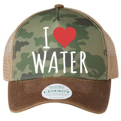 I Love Water Great Gift Legacy Tie Dye Trucker Hat