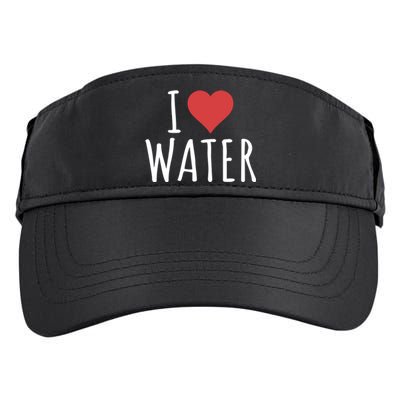 I Love Water Great Gift Adult Drive Performance Visor