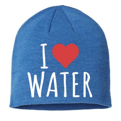 I Love Water Great Gift Sustainable Beanie