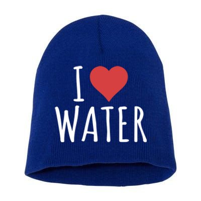 I Love Water Great Gift Short Acrylic Beanie