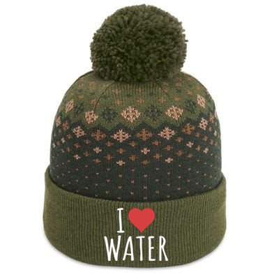 I Love Water Great Gift The Baniff Cuffed Pom Beanie