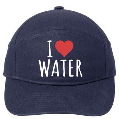 I Love Water Great Gift 7-Panel Snapback Hat