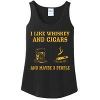 I Like Whiskey And Cigars And Maybe 3 People Ladies Essential Tank