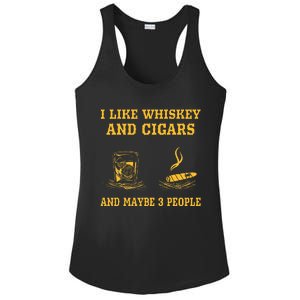 I Like Whiskey And Cigars And Maybe 3 People Ladies PosiCharge Competitor Racerback Tank