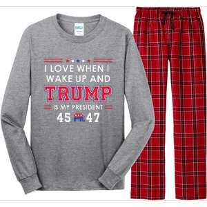 I Love When I Wake Up In The Morning Donald Trump President Long Sleeve Pajama Set