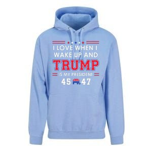 I Love When I Wake Up In The Morning Donald Trump President Unisex Surf Hoodie