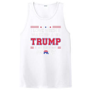 I Love When I Wake Up In The Morning Donald Trump President PosiCharge Competitor Tank