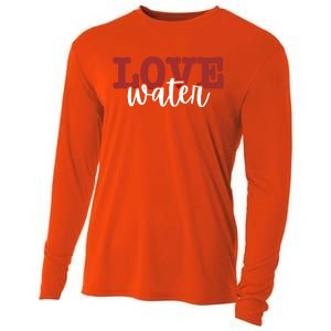 I Love Water Cute Gift Cooling Performance Long Sleeve Crew