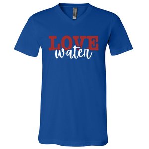 I Love Water Cute Gift V-Neck T-Shirt