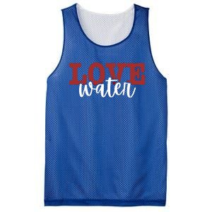 I Love Water Cute Gift Mesh Reversible Basketball Jersey Tank