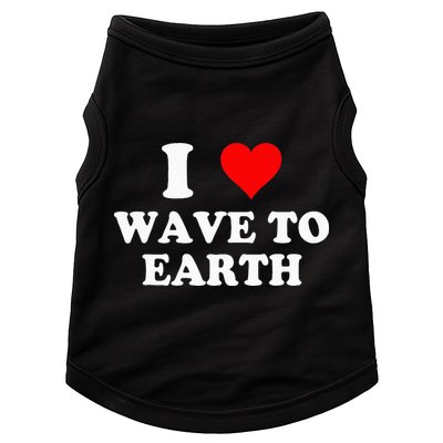 I Love Wave To Earth I Heart Wave To Earth Red Heart Doggie Tank
