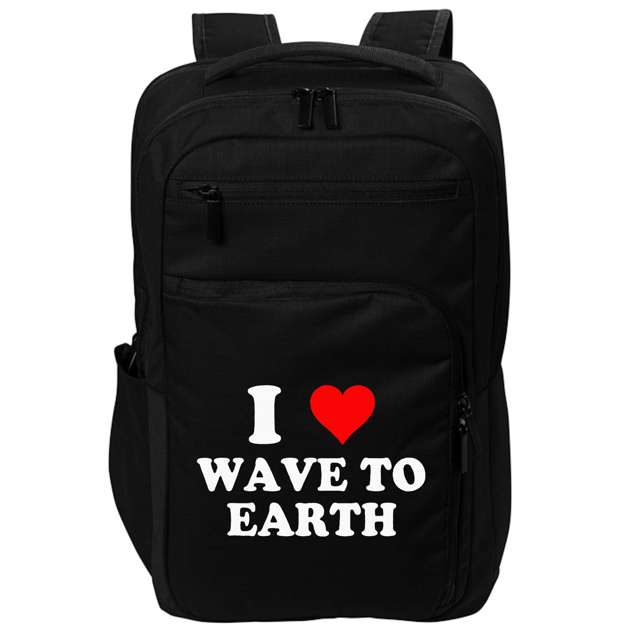 I Love Wave To Earth I Heart Wave To Earth Red Heart Impact Tech Backpack