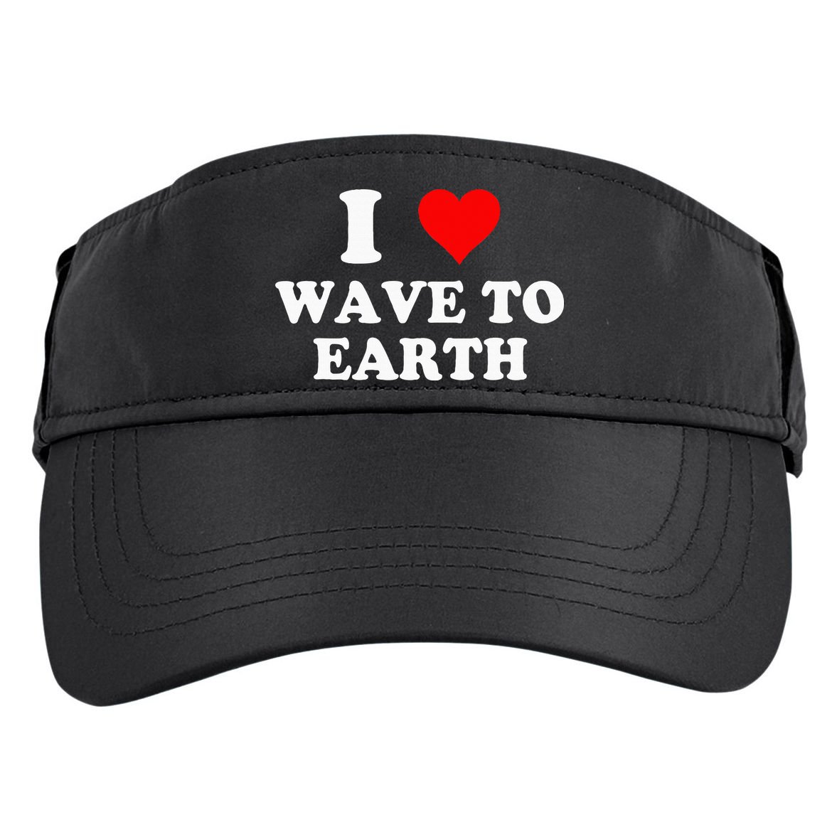 I Love Wave To Earth I Heart Wave To Earth Red Heart Adult Drive Performance Visor