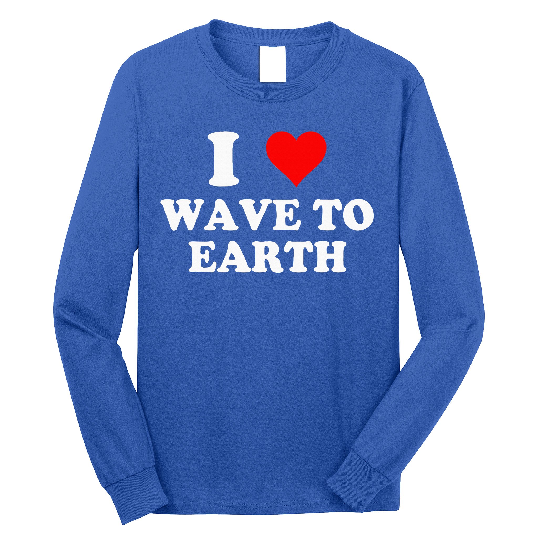 I Love Wave To Earth I Heart Wave To Earth Red Heart Long Sleeve Shirt