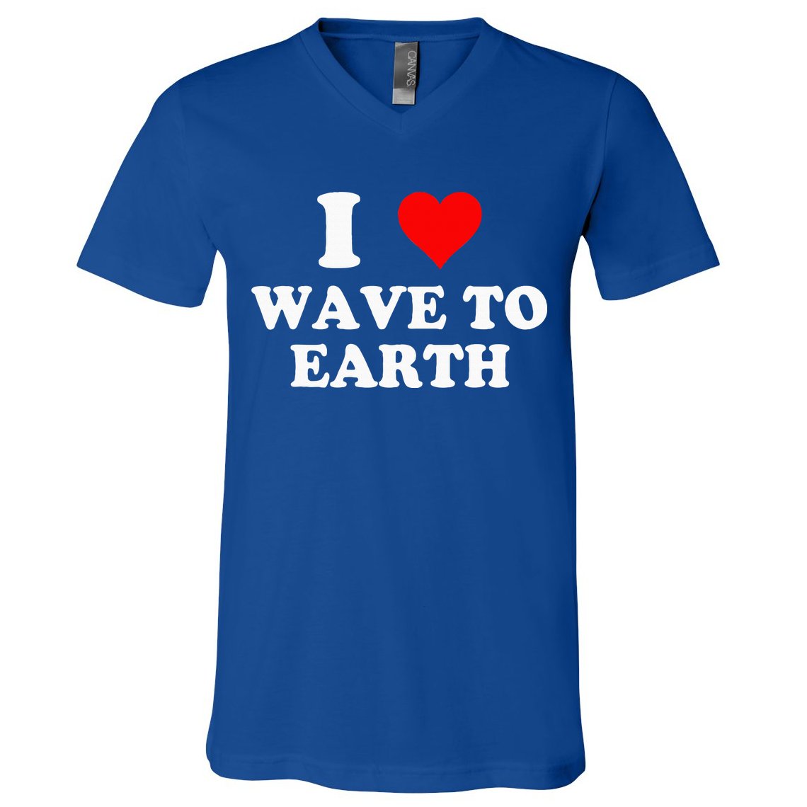 I Love Wave To Earth I Heart Wave To Earth Red Heart V-Neck T-Shirt
