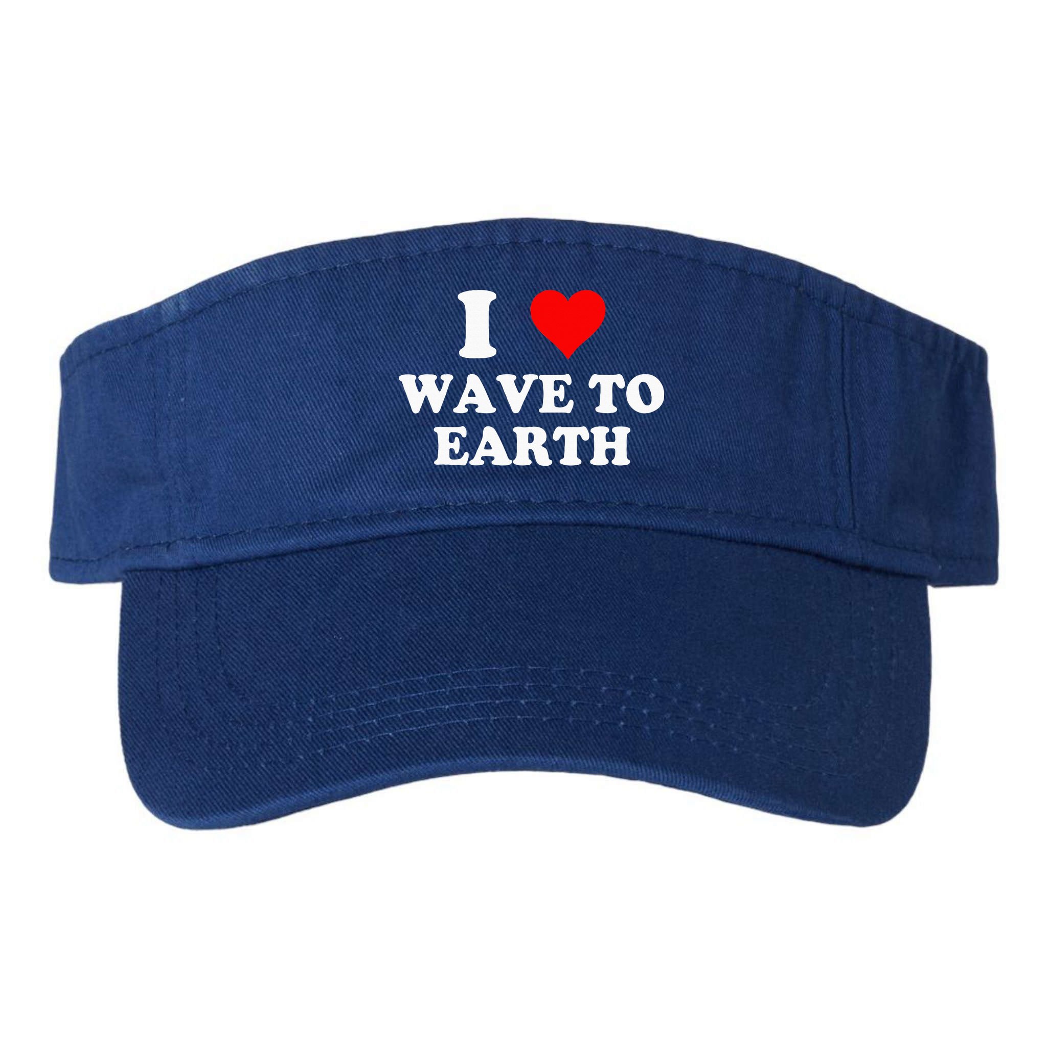 I Love Wave To Earth I Heart Wave To Earth Red Heart Visor
