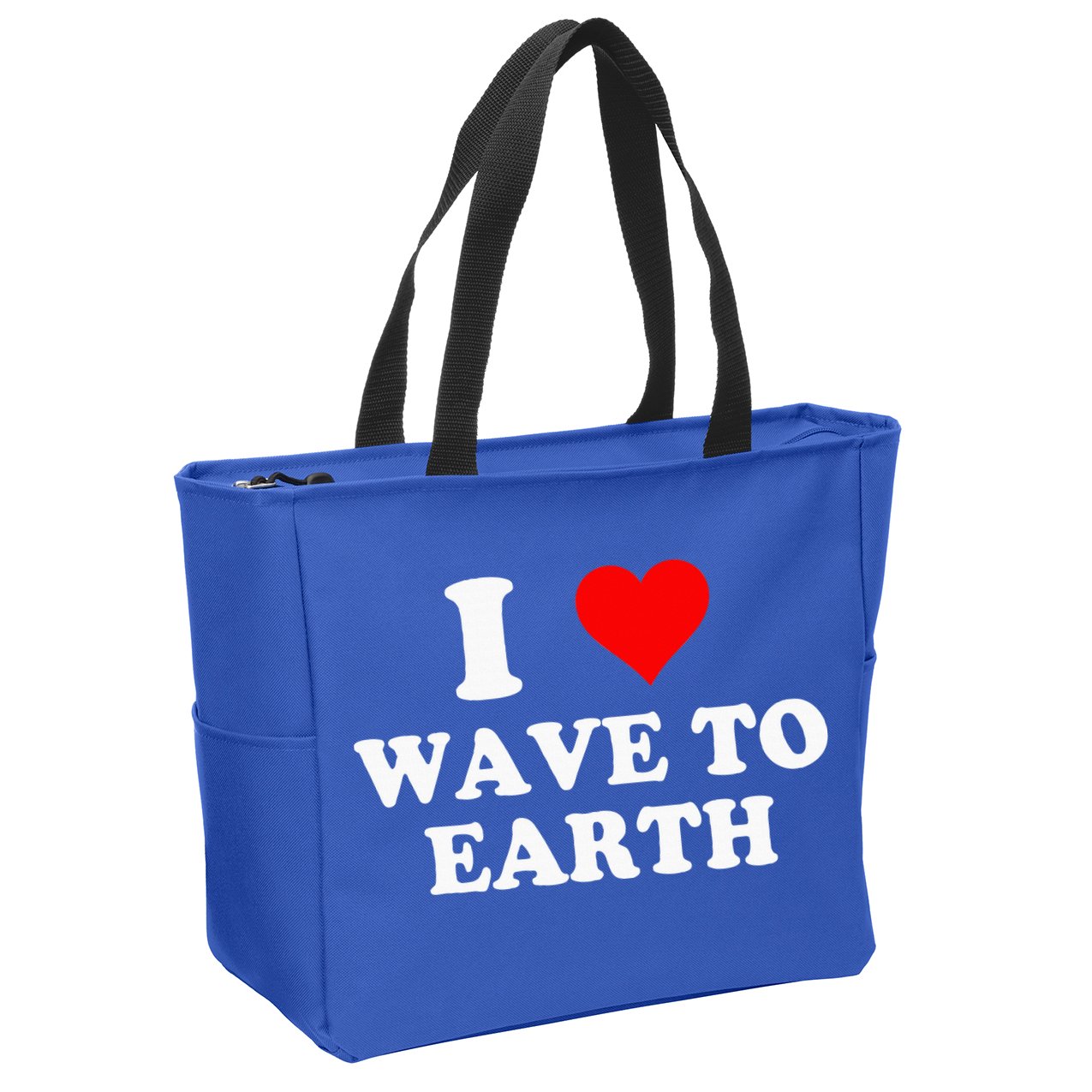 I Love Wave To Earth I Heart Wave To Earth Red Heart Zip Tote Bag