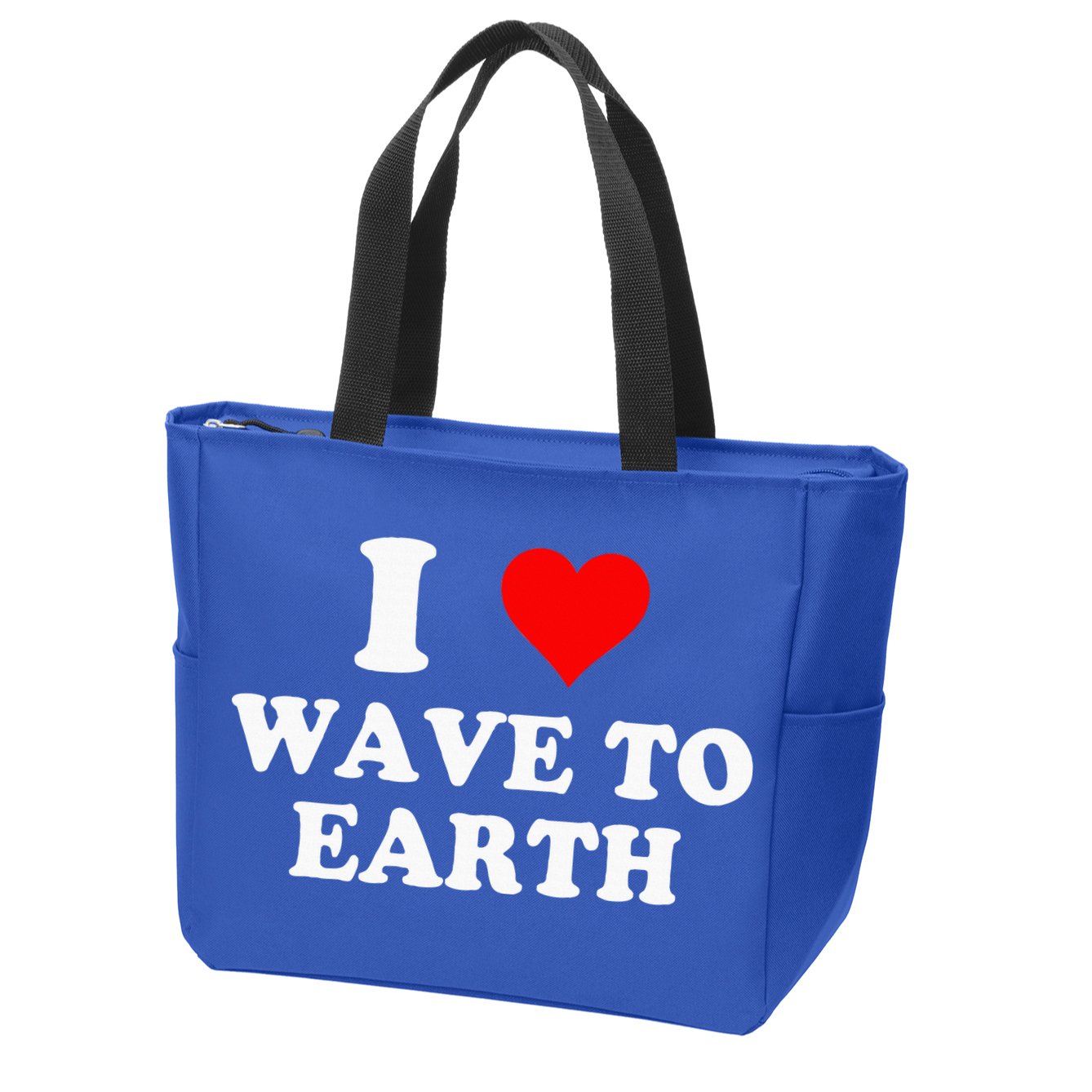 I Love Wave To Earth I Heart Wave To Earth Red Heart Zip Tote Bag
