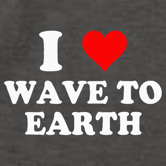 I Love Wave To Earth I Heart Wave To Earth Red Heart Vector Backpack
