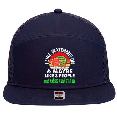 I LIKE WATERMELON AND MAYBE LIKE 3 PEOPLE 7 Panel Mesh Trucker Snapback Hat