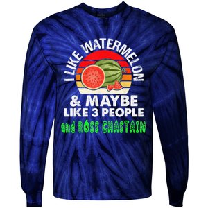 I LIKE WATERMELON AND MAYBE LIKE 3 PEOPLE Tie-Dye Long Sleeve Shirt