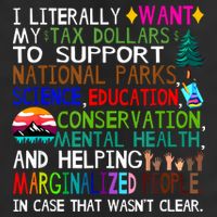 i literally want my tax dollars to go to national parks 7 Panel Mesh Trucker Snapback Hat