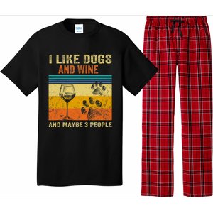 I Like Wine My Dog And Maybe 3 People  Wo Pajama Set