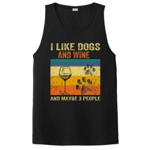 I Like Wine My Dog And Maybe 3 People  Wo PosiCharge Competitor Tank