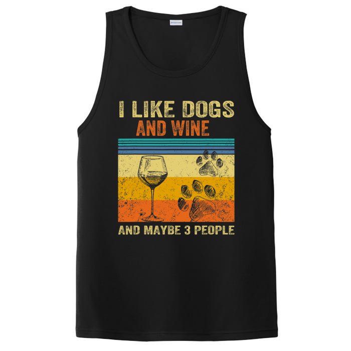 I Like Wine My Dog And Maybe 3 People  Wo PosiCharge Competitor Tank