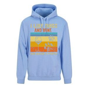 I Like Wine My Dog And Maybe 3 People  Wo Unisex Surf Hoodie