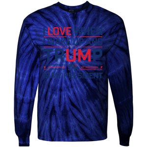 I Love When I Wake Up Trump President Usa Fans Liberal Tears Tie-Dye Long Sleeve Shirt