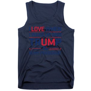 I Love When I Wake Up Trump President Usa Fans Liberal Tears Tank Top