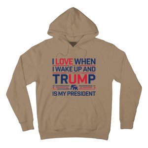 I Love When I Wake Up Trump President Usa Fans Liberal Tears Hoodie