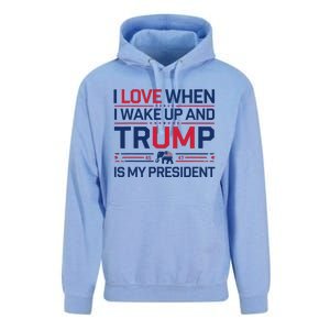 I Love When I Wake Up Trump President Usa Fans Liberal Tears Unisex Surf Hoodie