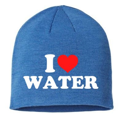 I Love Water Gift Sustainable Beanie