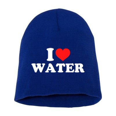 I Love Water Gift Short Acrylic Beanie