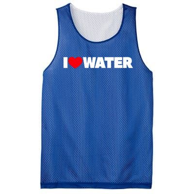 I Love Water Funny Gift Mesh Reversible Basketball Jersey Tank