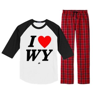 I Love Wyoming Raglan Sleeve Pajama Set