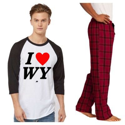 I Love Wyoming Raglan Sleeve Pajama Set