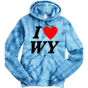 I Love Wyoming Tie Dye Hoodie