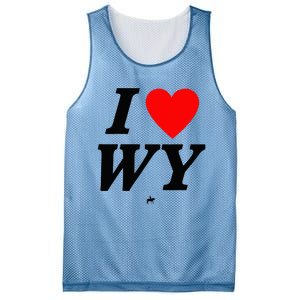 I Love Wyoming Mesh Reversible Basketball Jersey Tank