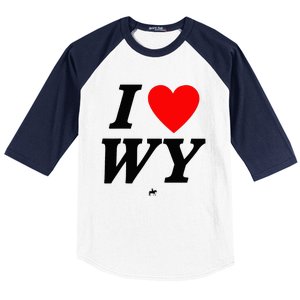 I Love Wyoming Baseball Sleeve Shirt