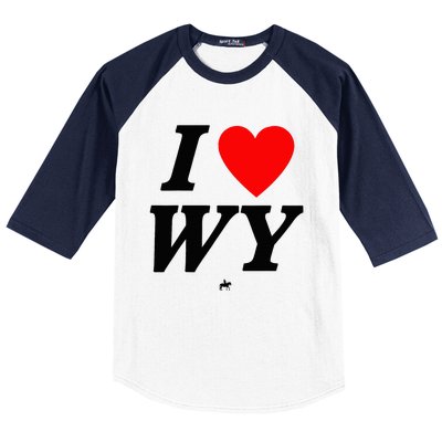 I Love Wyoming Baseball Sleeve Shirt