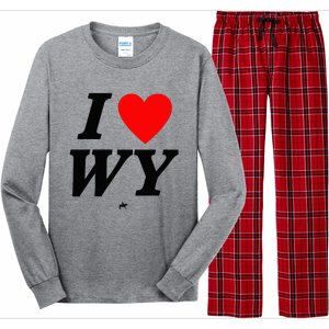 I Love Wyoming Long Sleeve Pajama Set