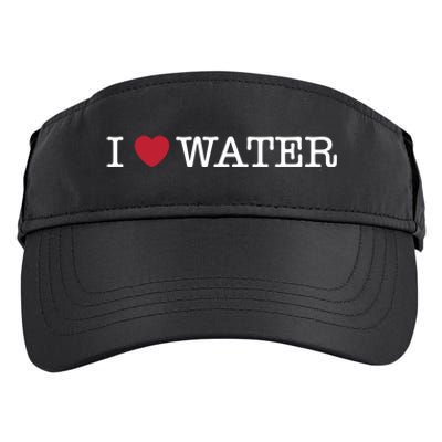 I Love Water Gift Adult Drive Performance Visor