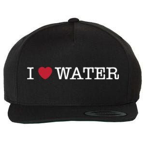 I Love Water Gift Wool Snapback Cap