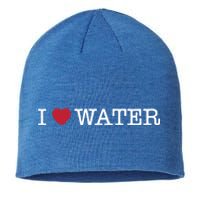 I Love Water Gift Sustainable Beanie