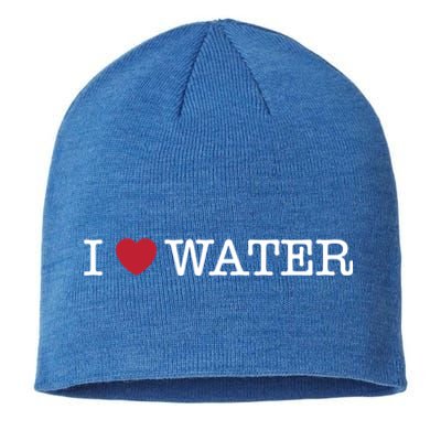 I Love Water Gift Sustainable Beanie