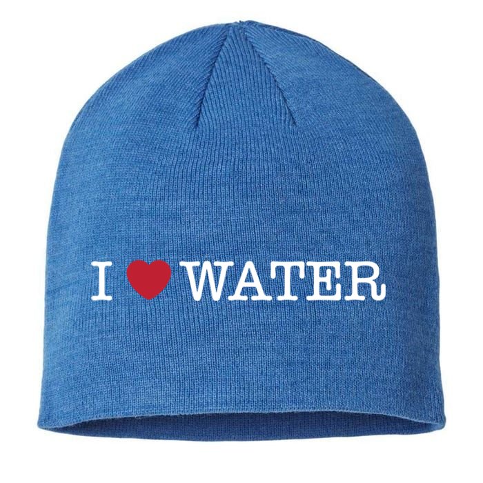 I Love Water Gift Sustainable Beanie