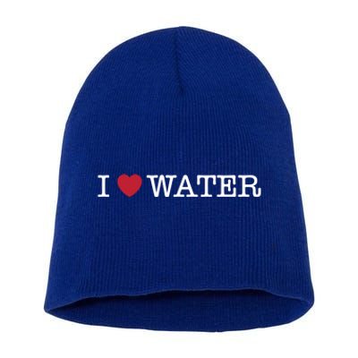 I Love Water Gift Short Acrylic Beanie